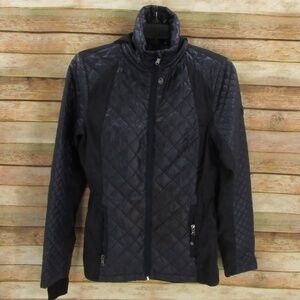 Michael Kors Deep Purple Zip-Front Hooded Jacket XS